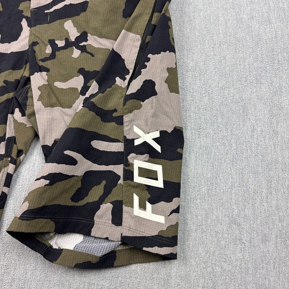 FOX Ranger Shorts Men 32 Green Black Camo Racing Mountain Biking Ripstop Active - Picture 2 of 14